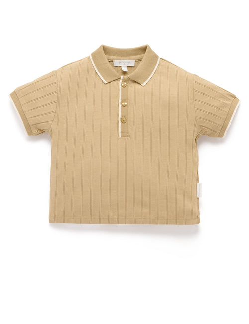 Purebaby - Rib Polo | Beech
