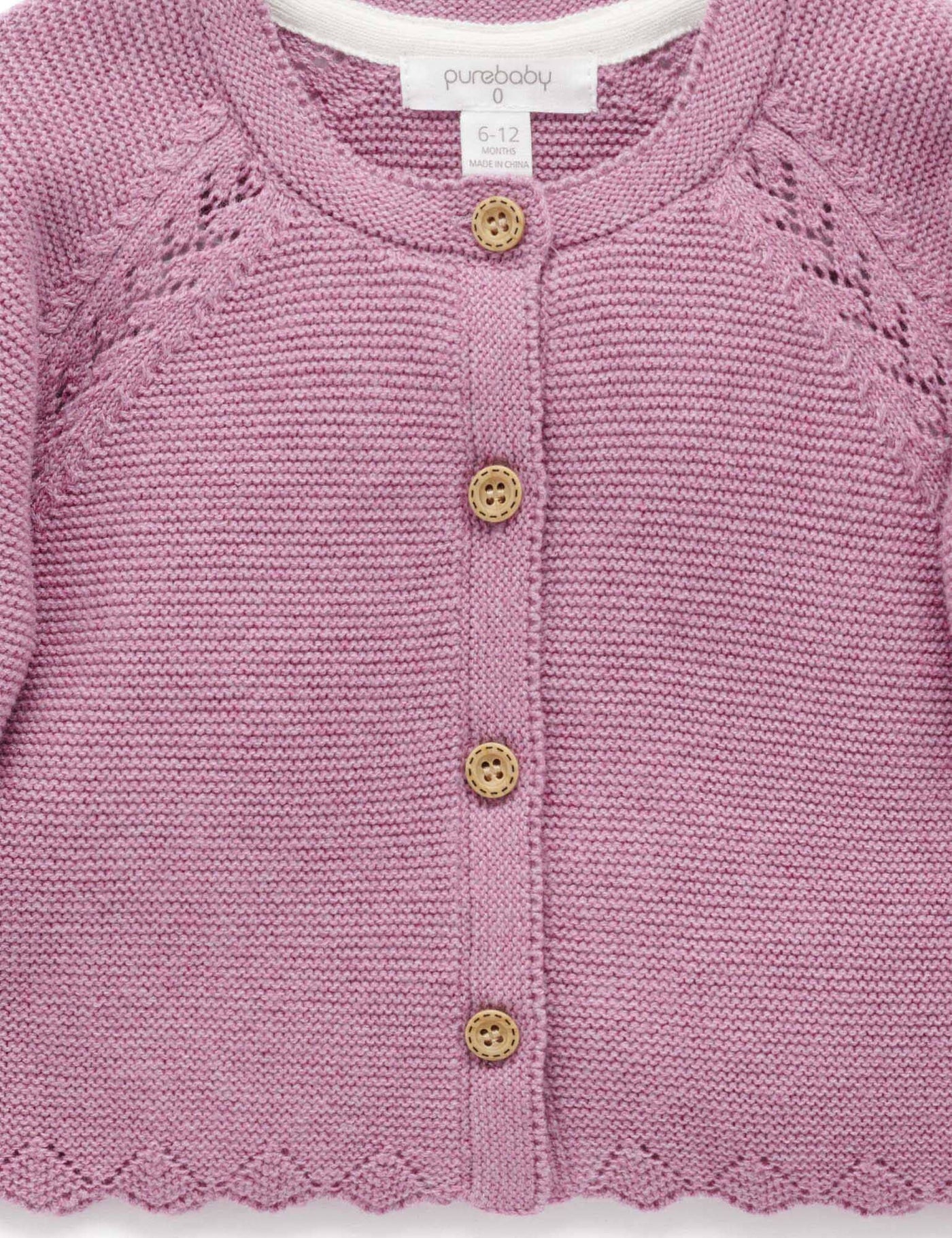 Purebaby - Scalloped Cardigan Cardigan Purebaby 