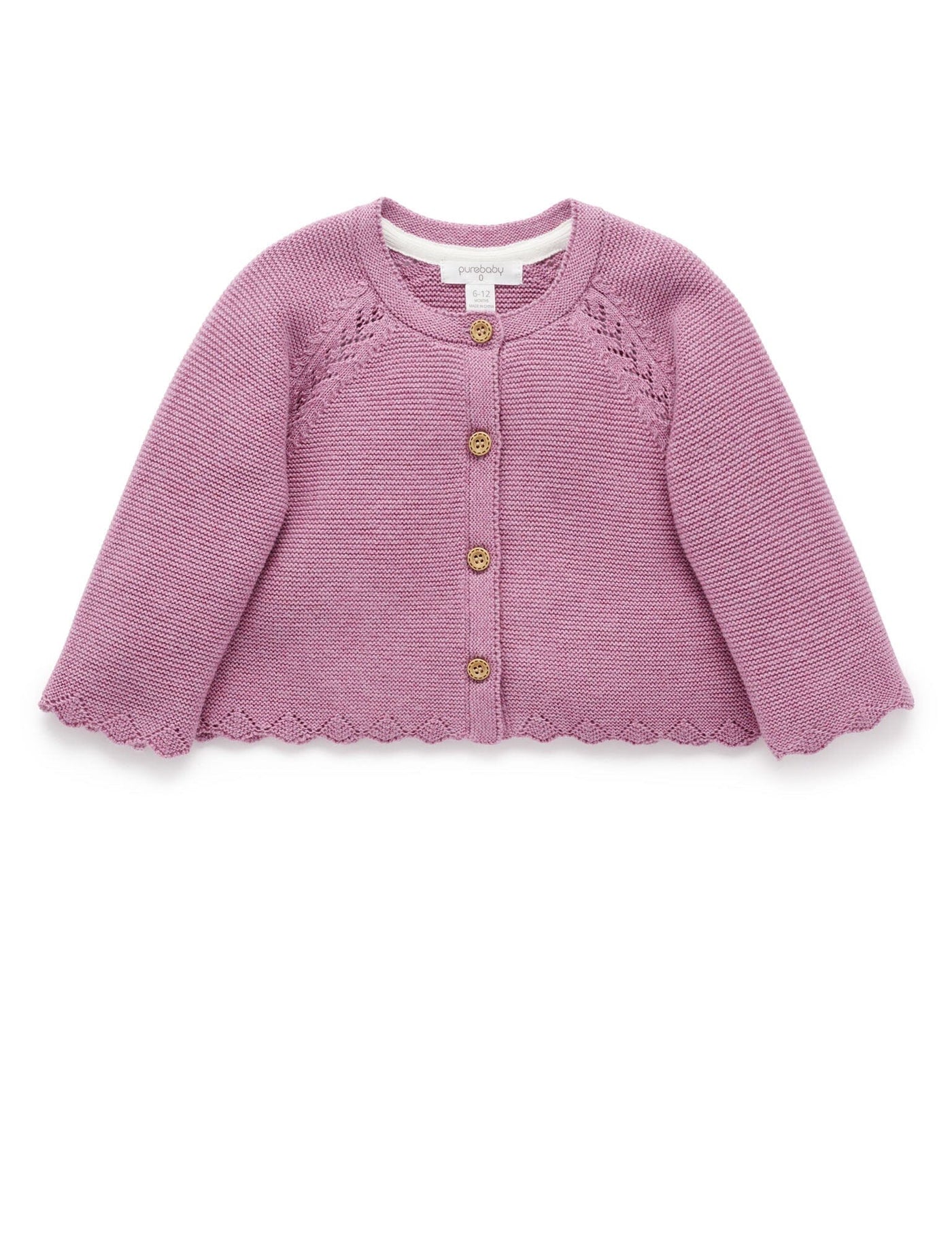 Purebaby - Scalloped Cardigan Cardigan Purebaby 