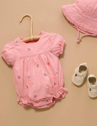 Purebaby - Shallow Embroidered Bodysuit Bodysuit Purebaby 