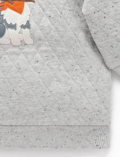 Purebaby - Sheep Dog Windcheater | Grey Nappy Jumper Purebaby 