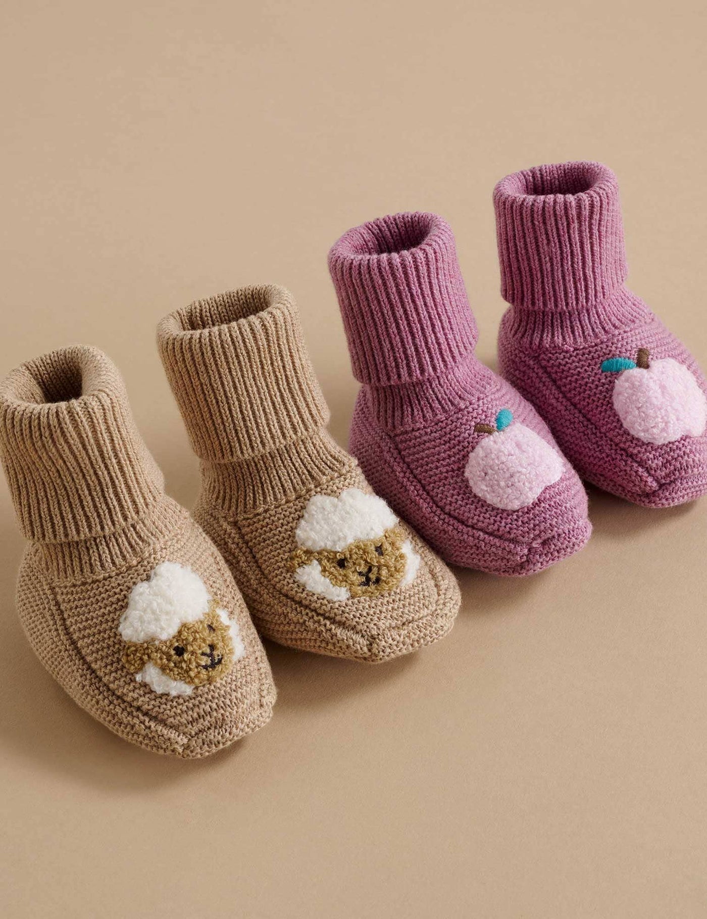 Purebaby - Sheep Knitted Booties Booties Purebaby 