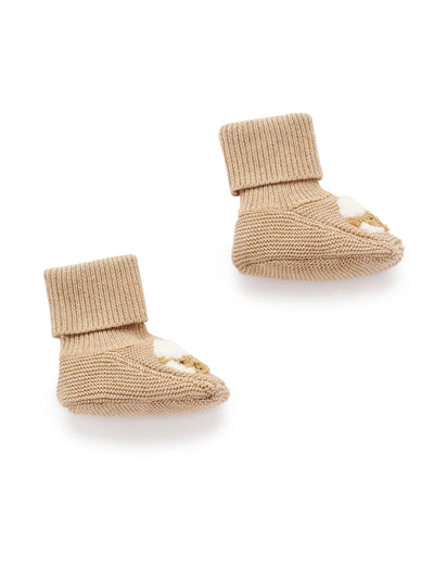 Purebaby - Sheep Knitted Booties Booties Purebaby 