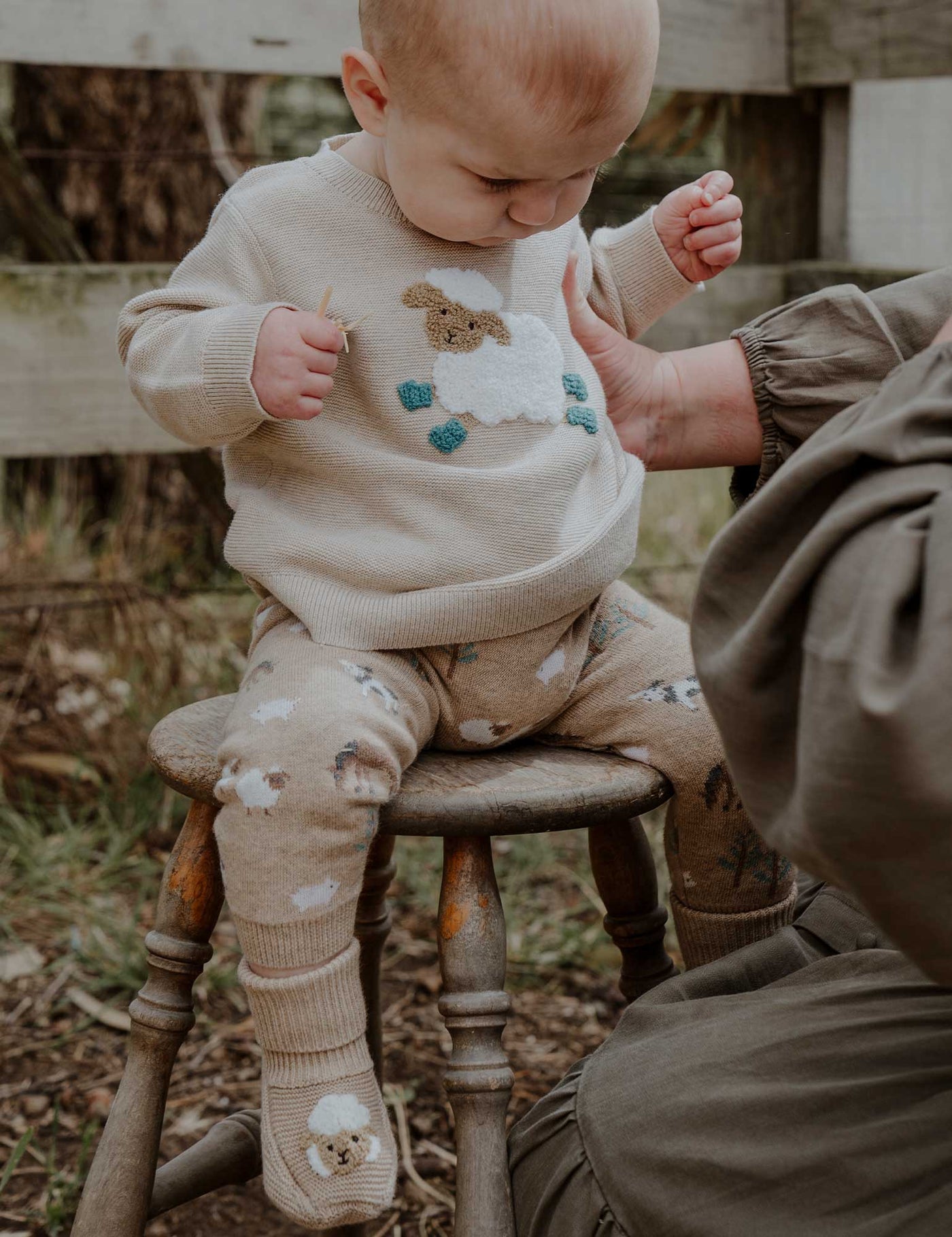 Purebaby - Sheep Knitted Booties Booties Purebaby 