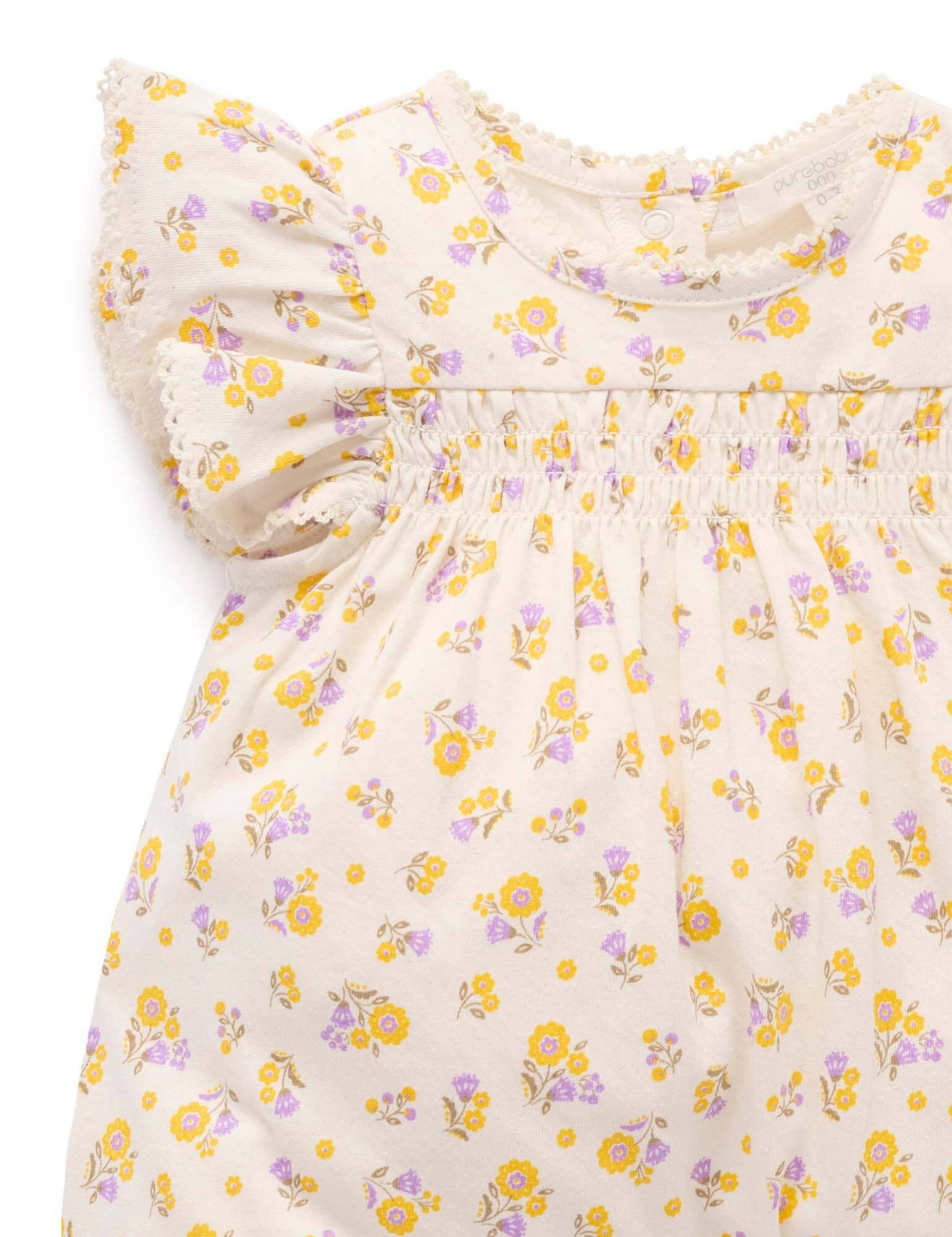 Purebaby - Shirred Romper Romper Purebaby 