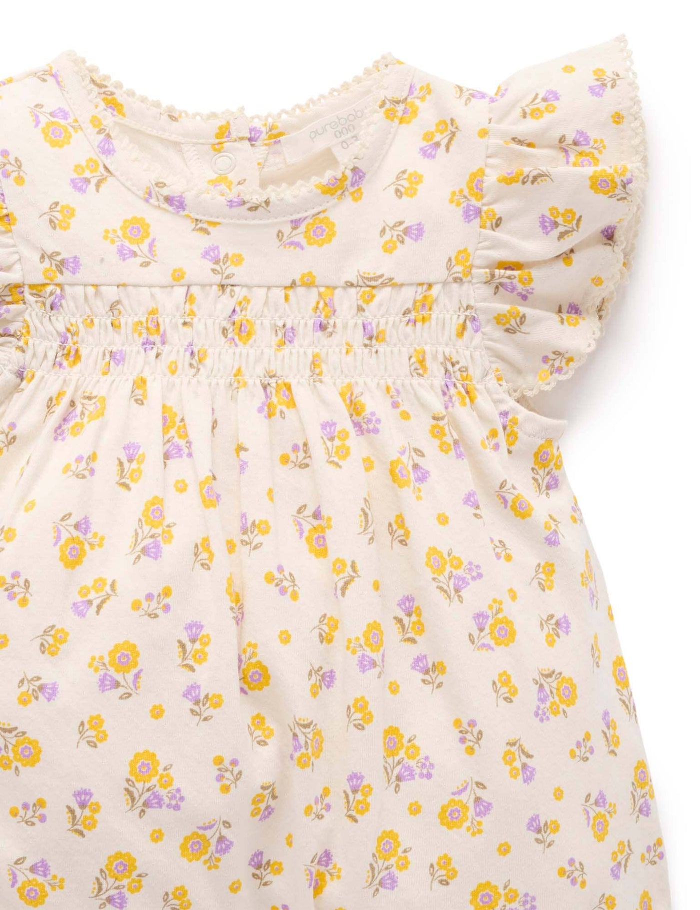 Purebaby - Shirred Romper Romper Purebaby 