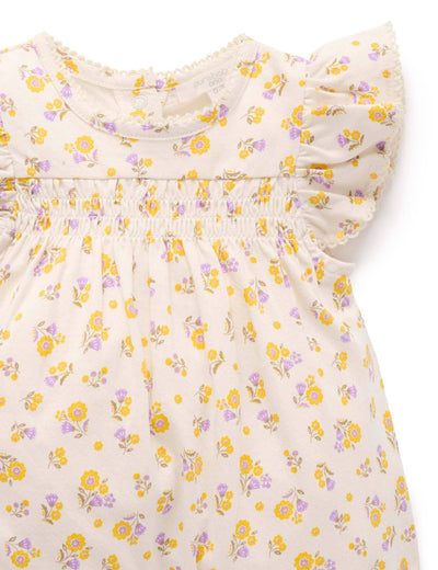 Purebaby - Shirred Romper Romper Purebaby 