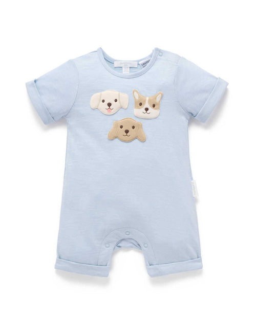 Purebaby - Short Growsuit | Sky