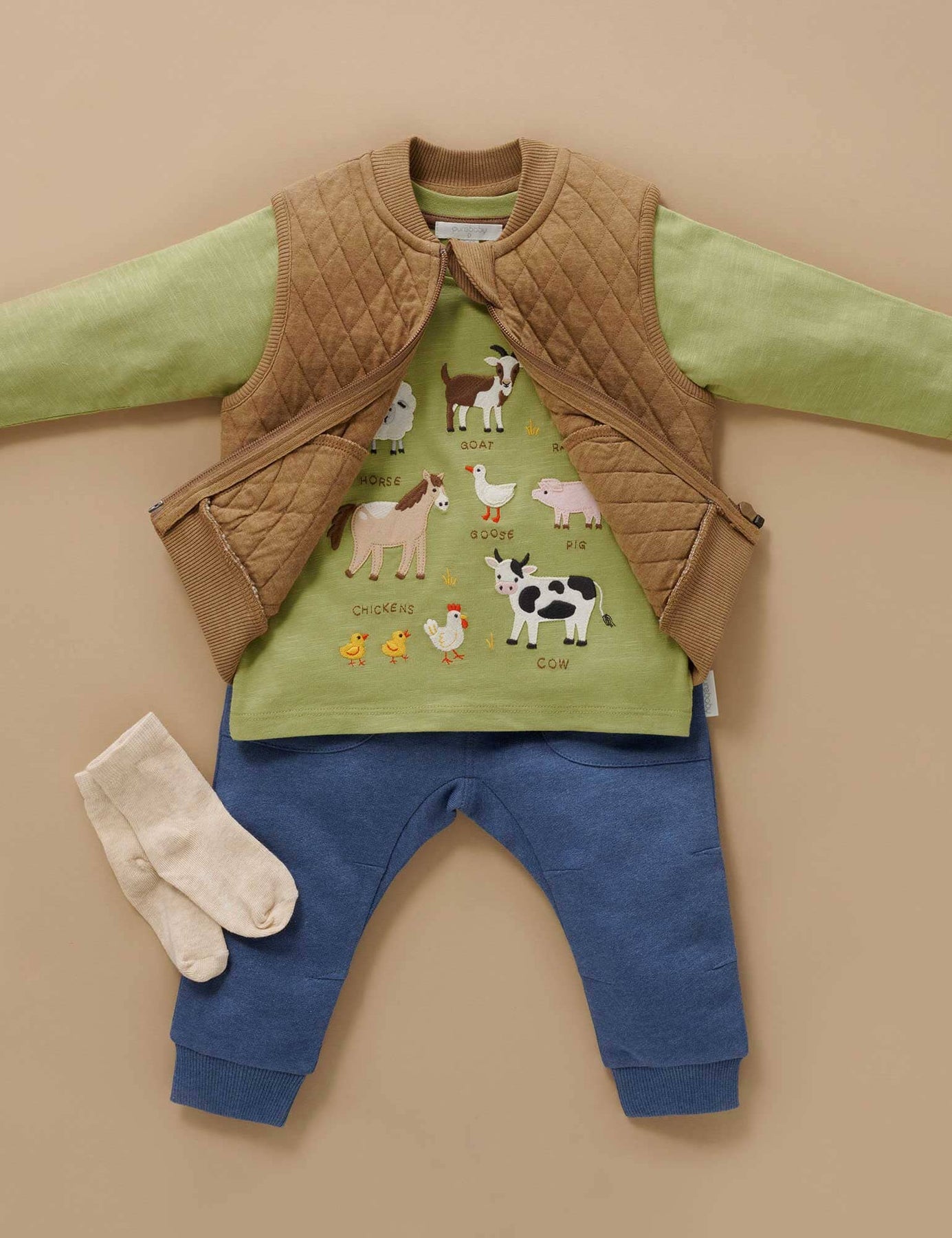 Purebaby Slouchy Track Pant Storm Melange - Main Image