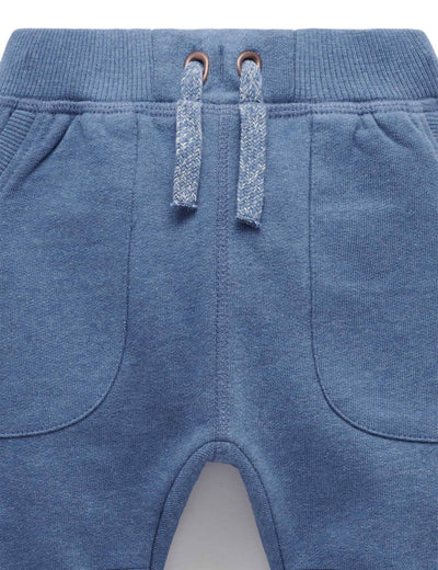 Purebaby - Slouchy Track Pant | Storm Melange Trackpants Purebaby 