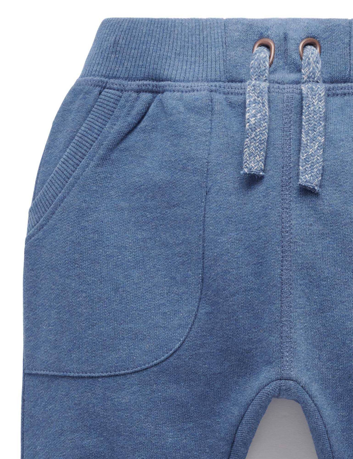 Purebaby - Slouchy Track Pant | Storm Melange Trackpants Purebaby 