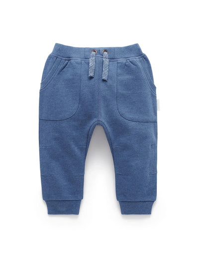 Purebaby - Slouchy Track Pant | Storm Melange Trackpants Purebaby 