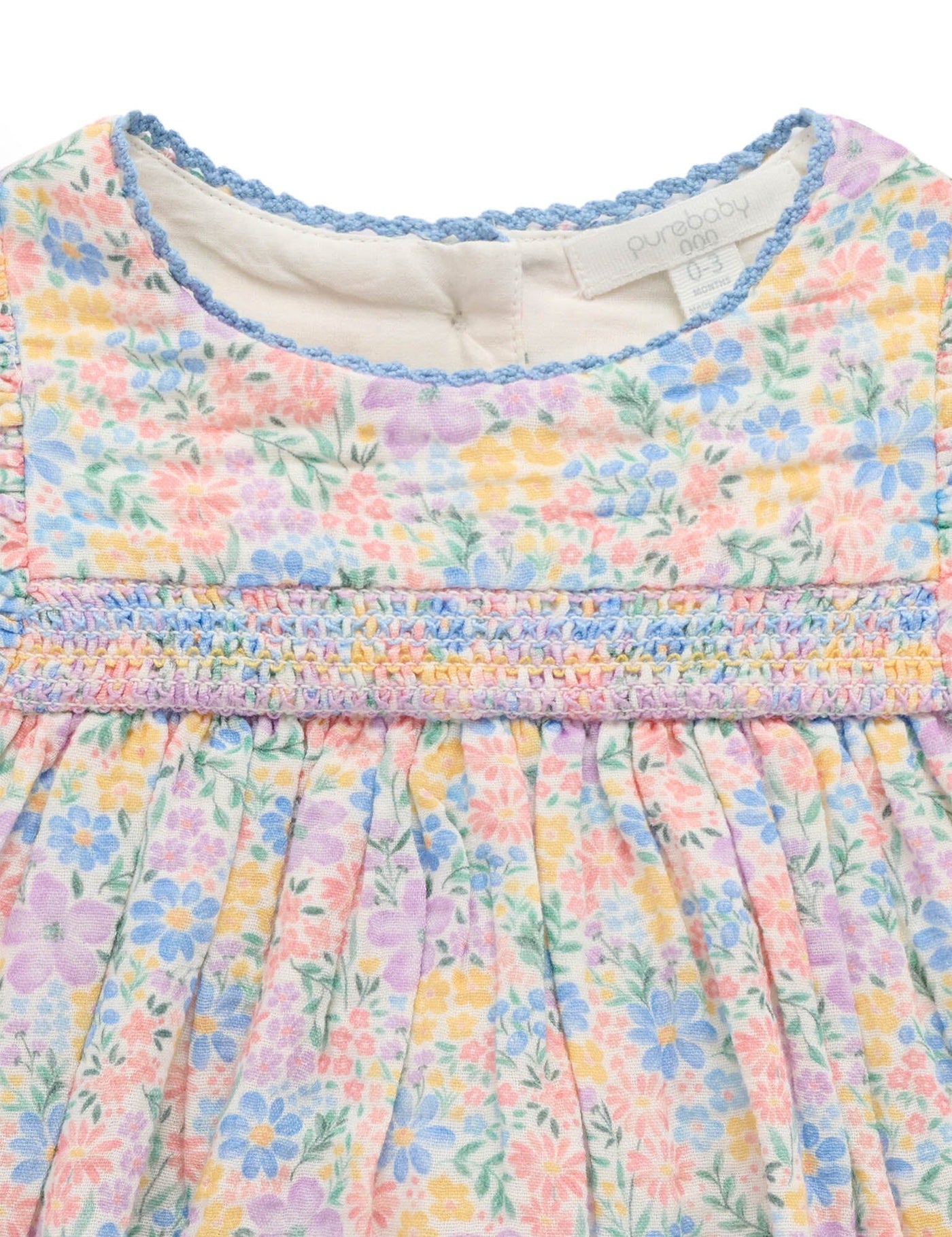 Purebaby - Smocked Dress | Isabella Print Short Sleeve Dress Purebaby 