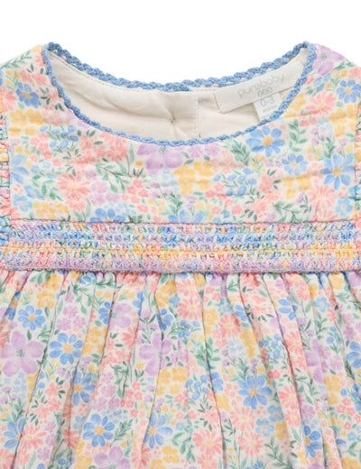 Purebaby - Smocked Dress | Isabella Print Short Sleeve Dress Purebaby 