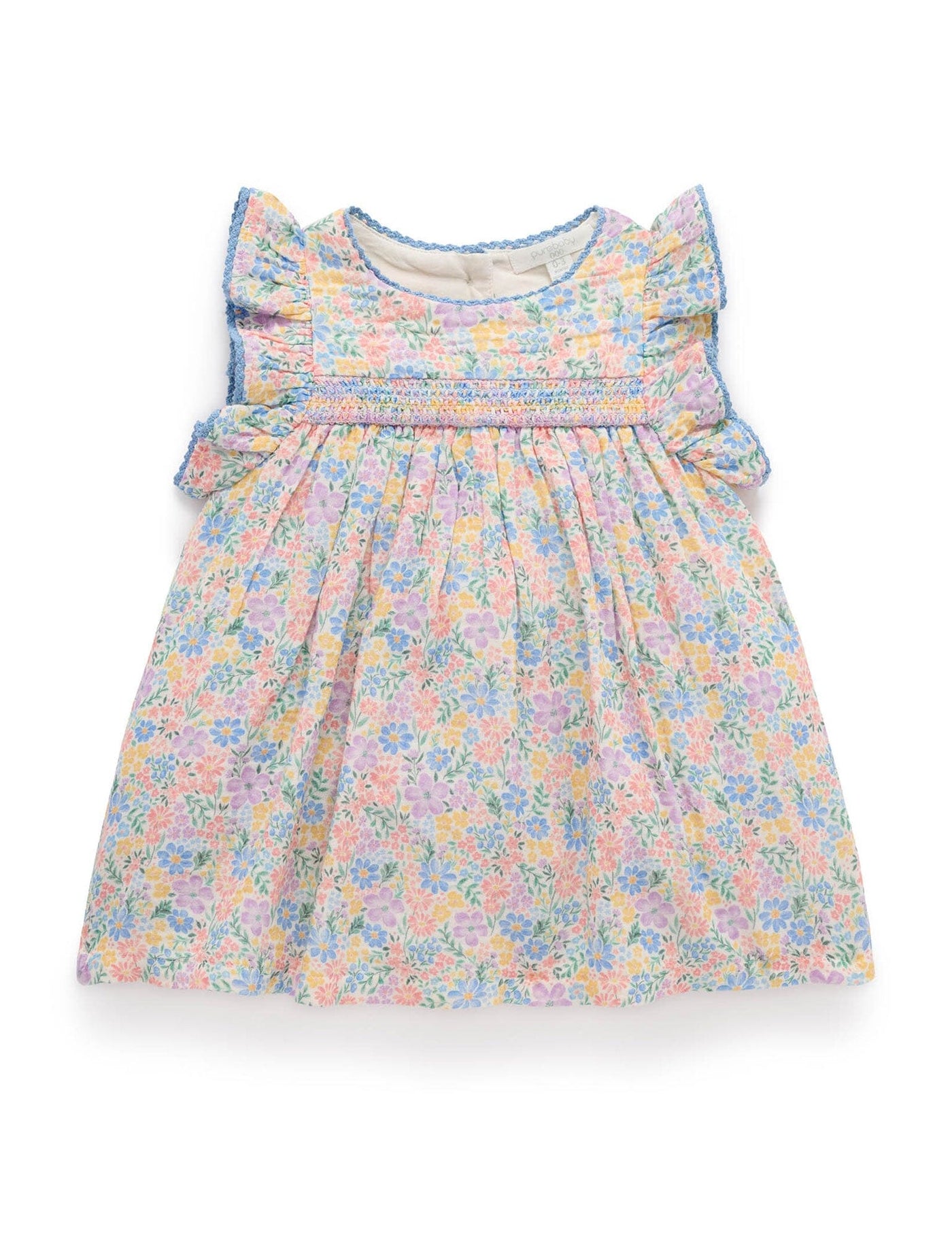 Purebaby - Smocked Dress | Isabella Print Short Sleeve Dress Purebaby 