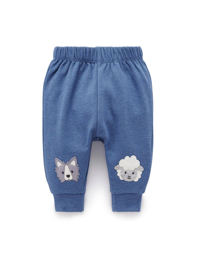 Purebaby - Storm Melange Thick Leggings Trackpants Purebaby 