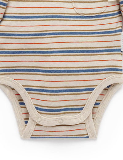 Purebaby - Striped Bodysuit Bodysuit Purebaby 