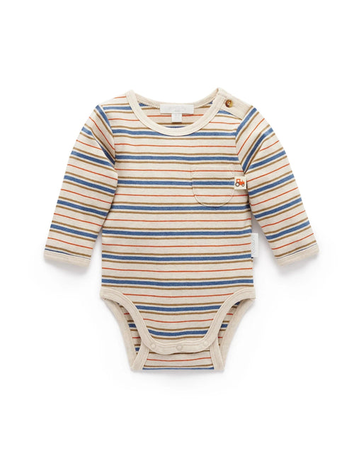 Purebaby - Striped Bodysuit