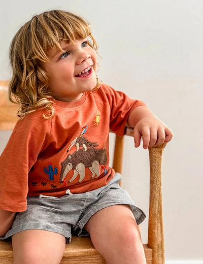 Purebaby - Striped Linen Blend Shorts Shorts Purebaby 