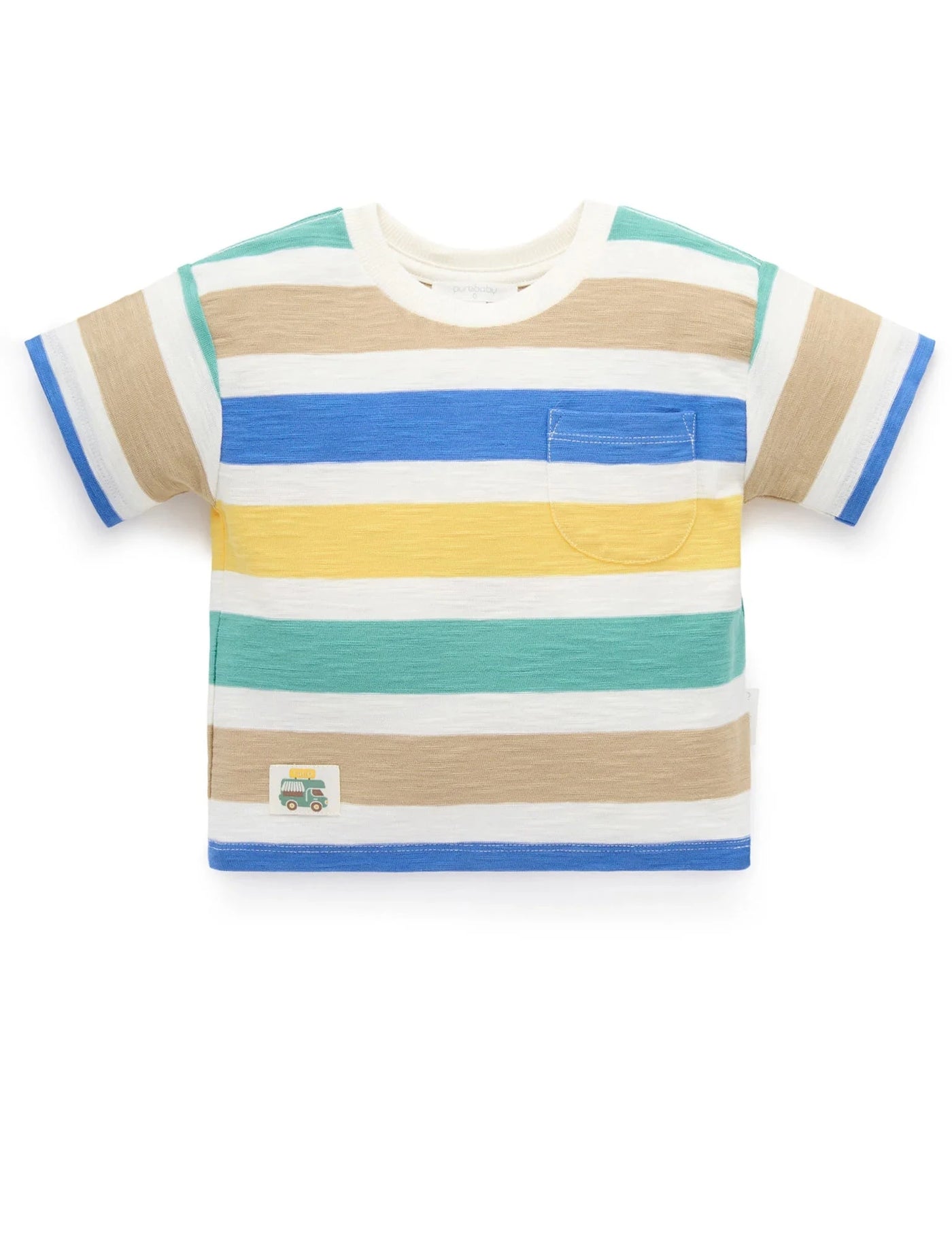 Purebaby - Striped Relaxed Tee | Mexican Stripe Short Sleeve T-Shirt Purebaby 