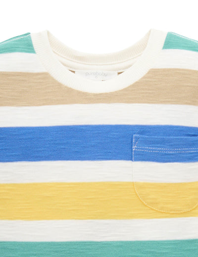 Purebaby - Striped Relaxed Tee | Mexican Stripe Short Sleeve T-Shirt Purebaby 