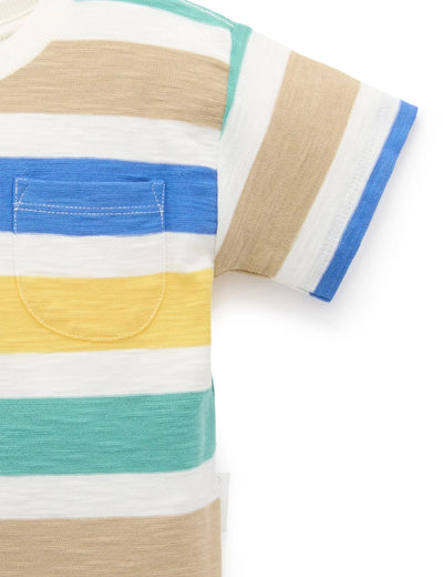 Purebaby - Striped Relaxed Tee | Mexican Stripe Short Sleeve T-Shirt Purebaby 