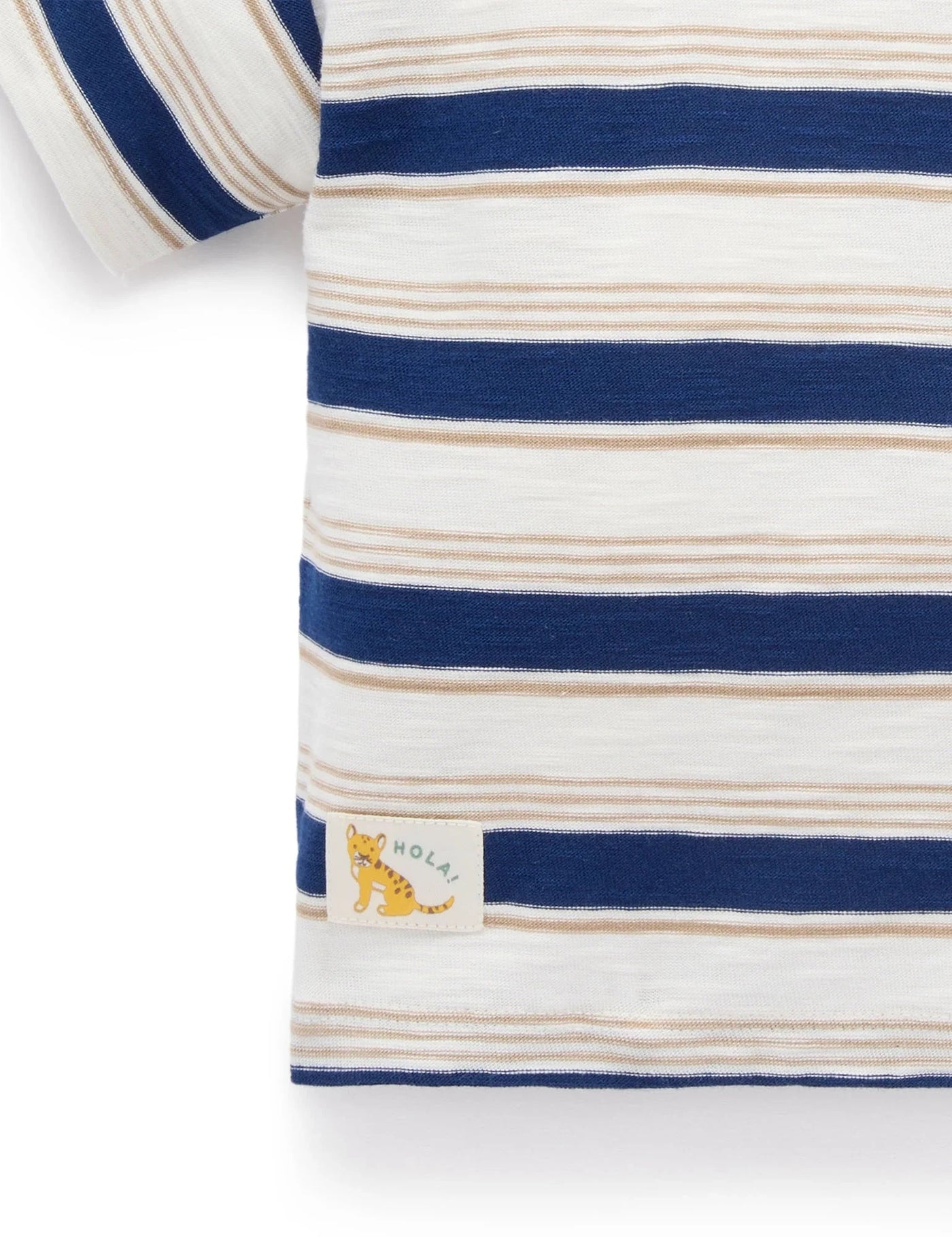 Purebaby - Striped Relaxed Tee | Navy Stripe Short Sleeve T-Shirt Purebaby 