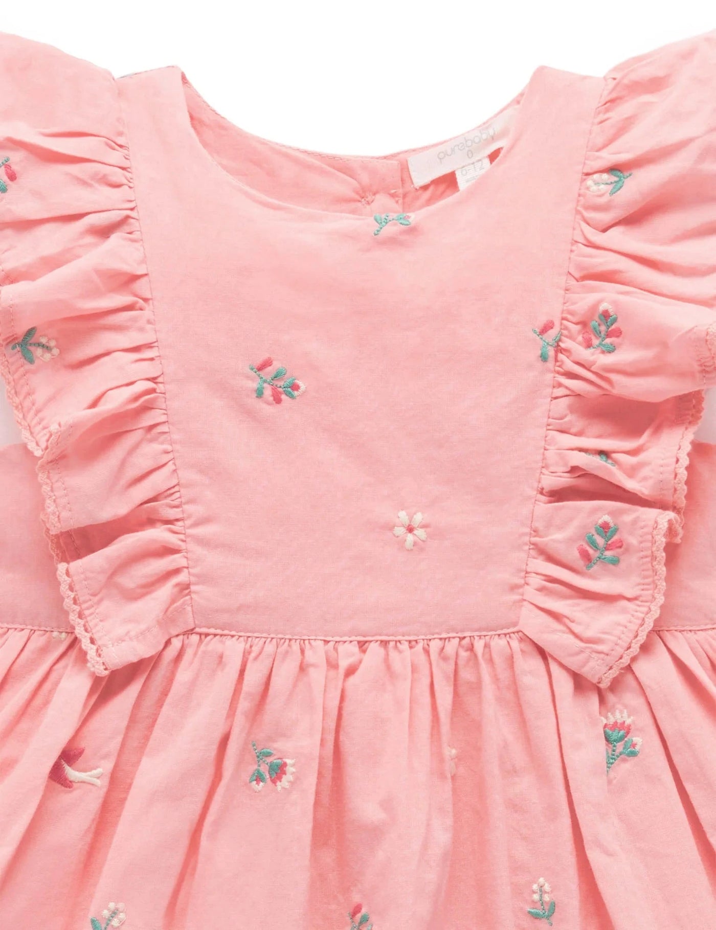 Purebaby - Swallow Broderie Dress Short Sleeve Dress Purebaby 