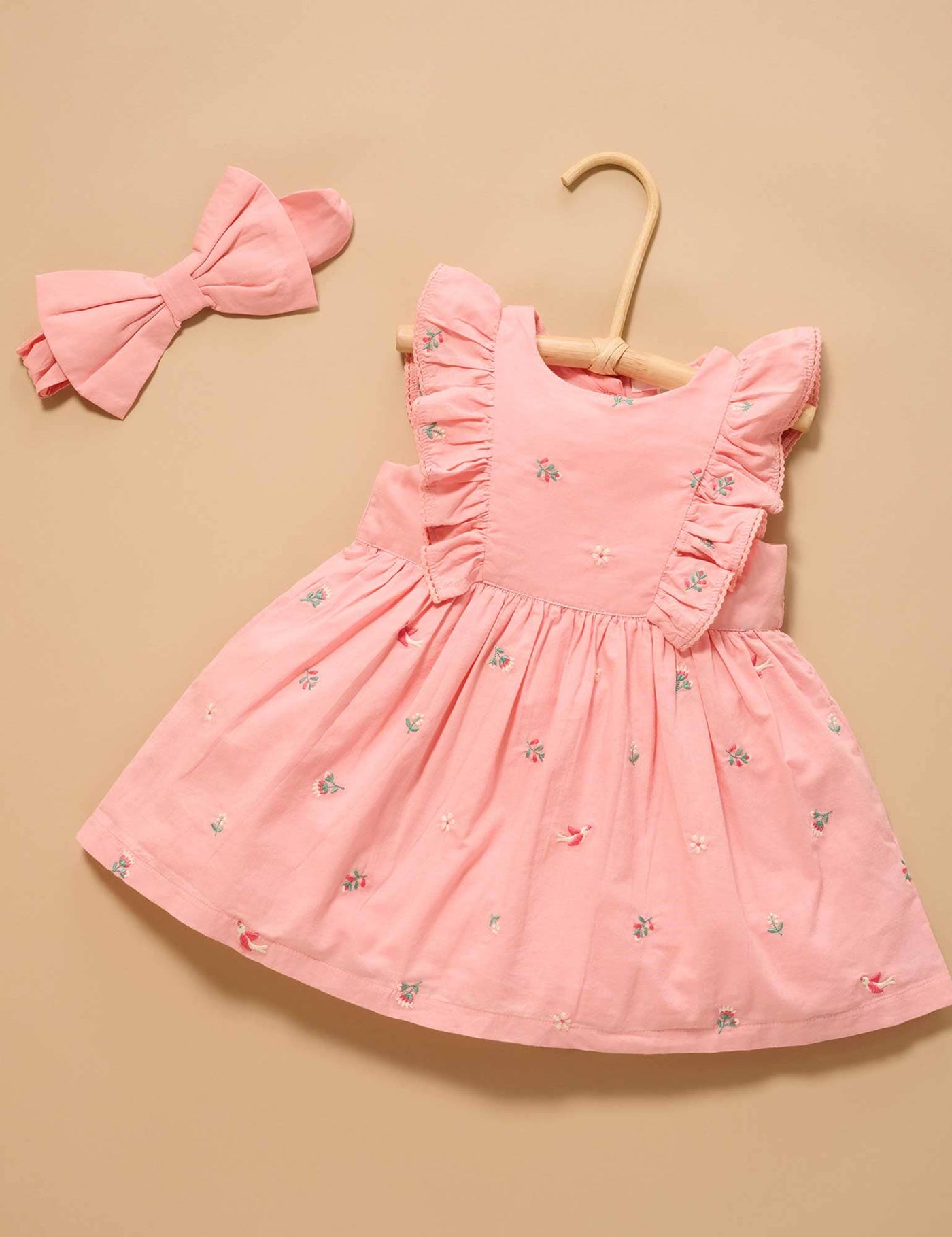 Purebaby - Swallow Broderie Dress Short Sleeve Dress Purebaby 