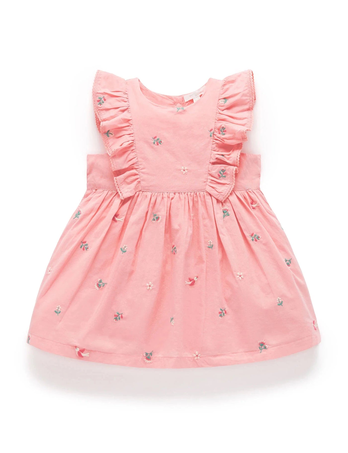 Purebaby - Swallow Broderie Dress Short Sleeve Dress Purebaby 