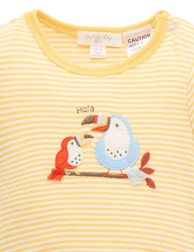 Purebaby - Talking Toucans Rib Bodysuit Bodysuit Purebaby 