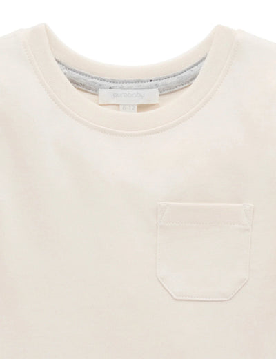 Purebaby - Thick Basic Long Sleeve Tee Cloud Long Sleeve Top Purebaby 