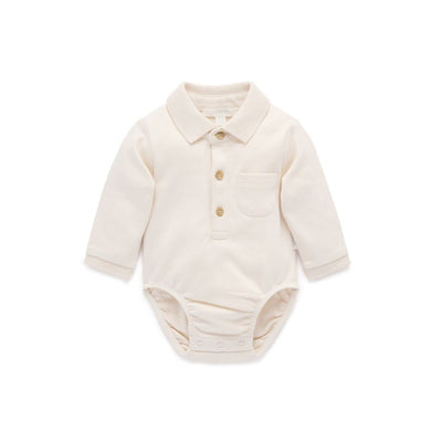 Purebaby - Thick Bodysuit with Collar | Cloud Bodysuit Purebaby 