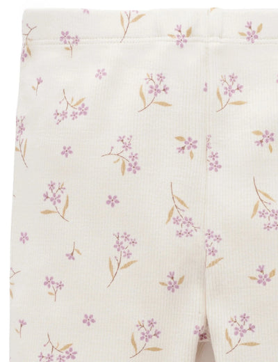 Purebaby - Thick Rib Leggings | Lavender Meadow Leggings Purebaby 