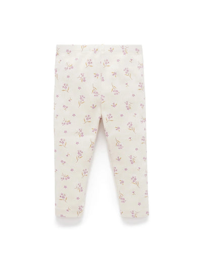 Purebaby - Thick Rib Leggings | Lavender Meadow Leggings Purebaby 