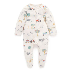 Purebaby - Thick Zip Growsuit | Hearding Sheep