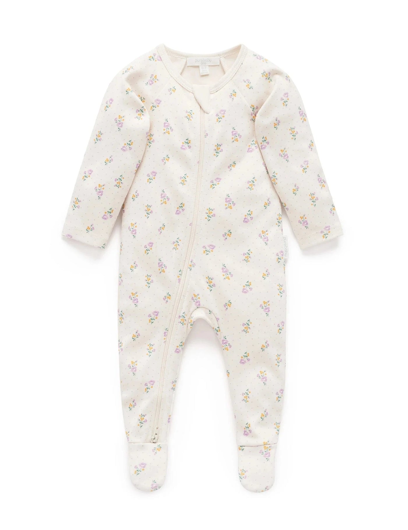 Purebaby - Thick Zip Growsuit | Primrose Growsuit Purebaby 