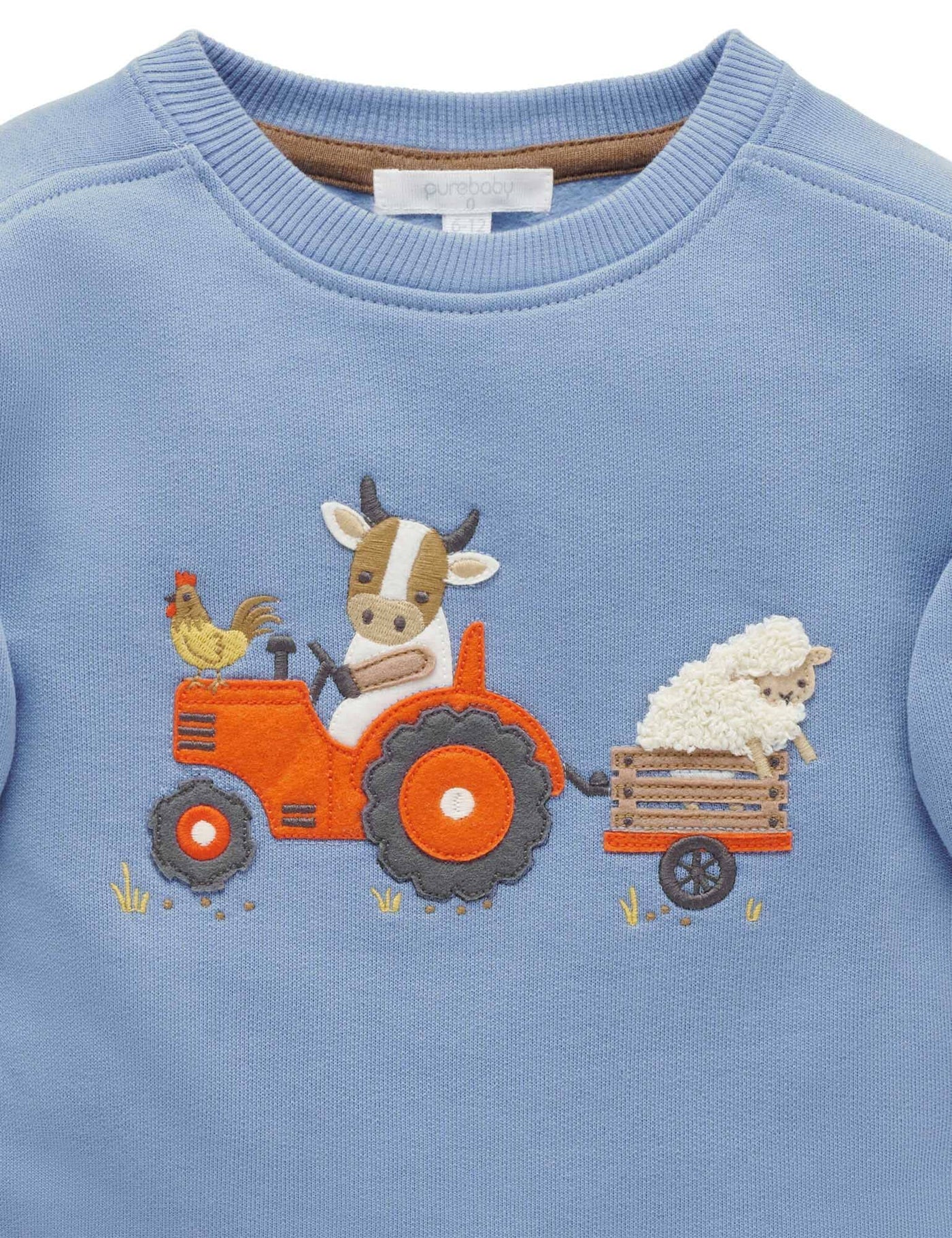 Purebaby - Tractor Windcheater | Blue Stone Jumper Purebaby 