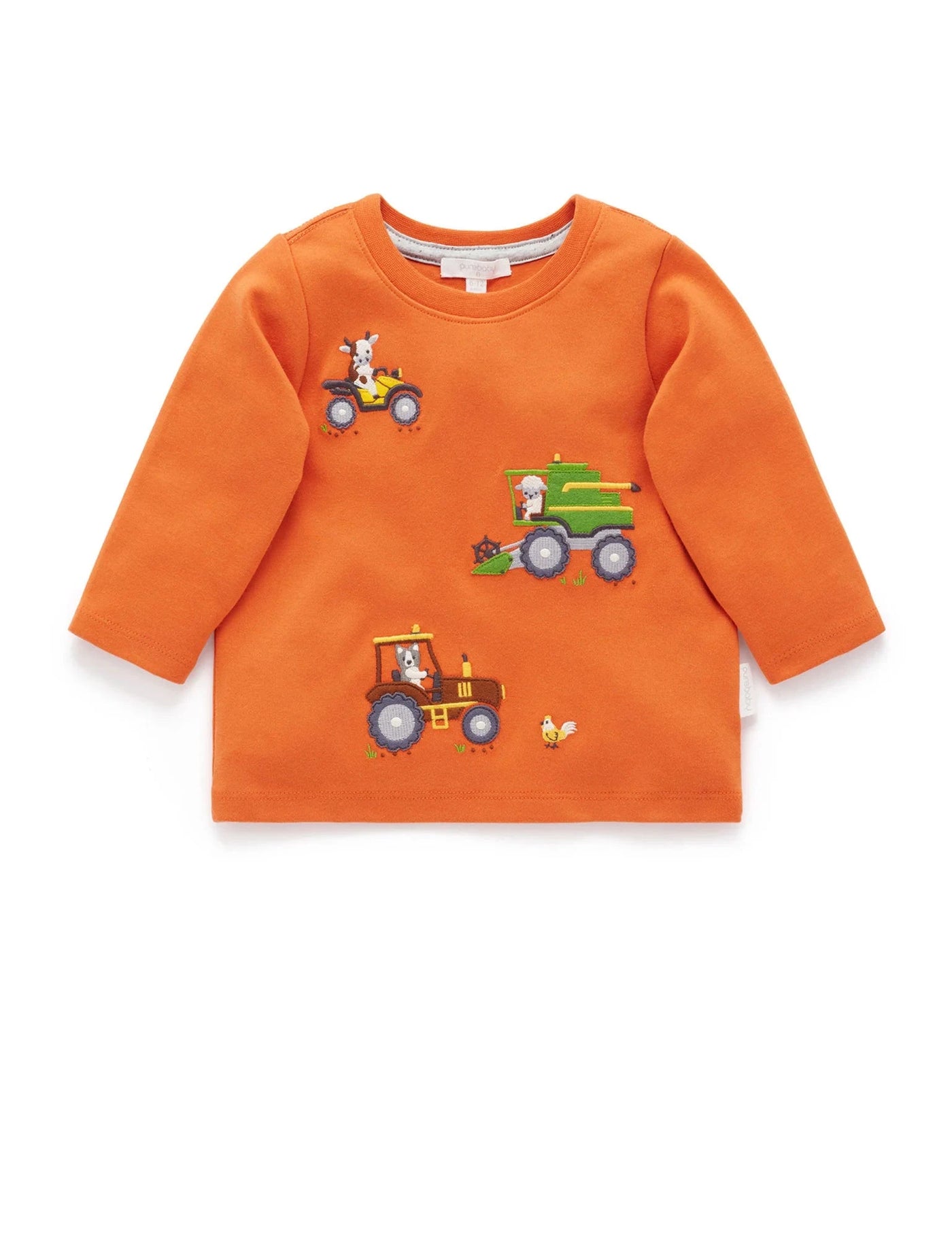 Purebaby - Working on the Farm Thick Tee Long Sleeve Top Purebaby 