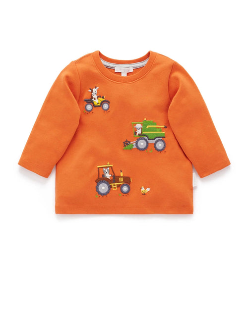 Purebaby - Working on the Farm Thick Tee