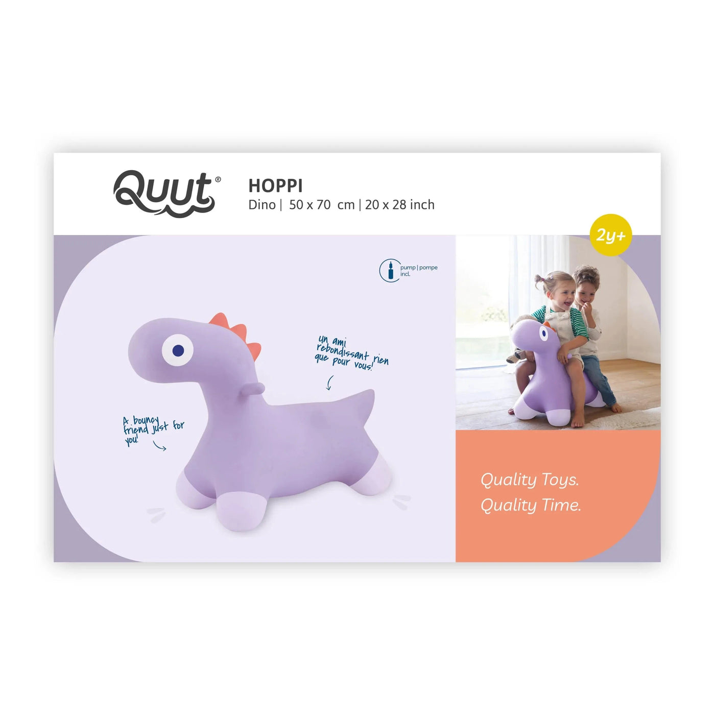 Quut - Hoppi Bouncing Dino | Lavender Toy Quut 
