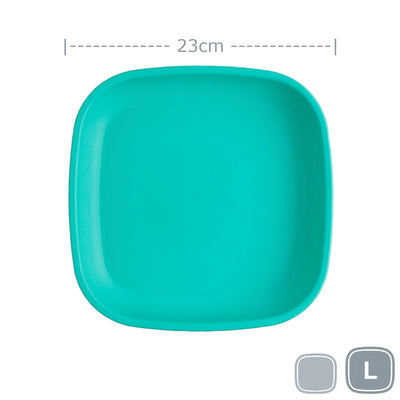 Re-Play Large Flat Plate Mealtime Re Play Aqua 