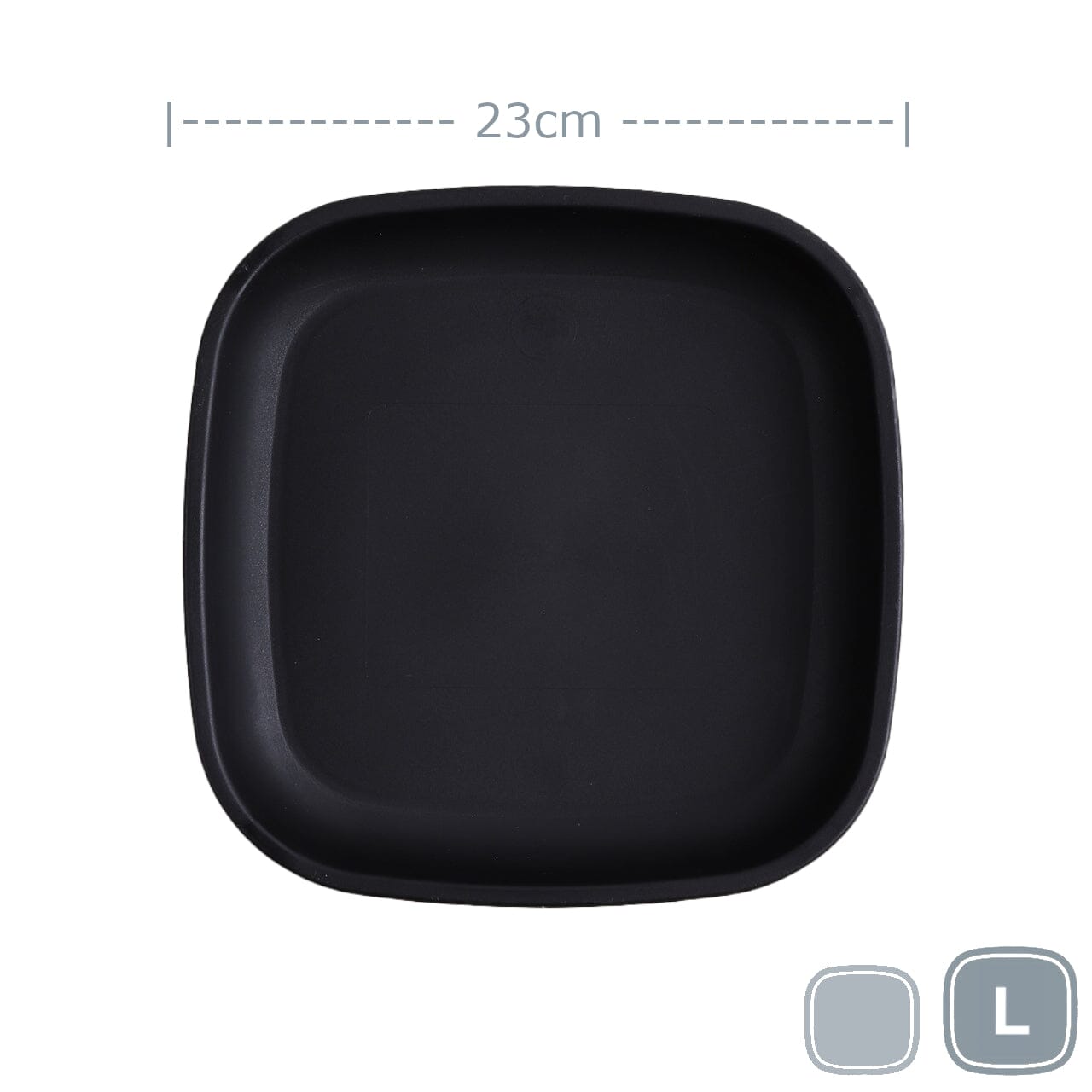 Re-Play Large Flat Plate Mealtime Re Play Black 