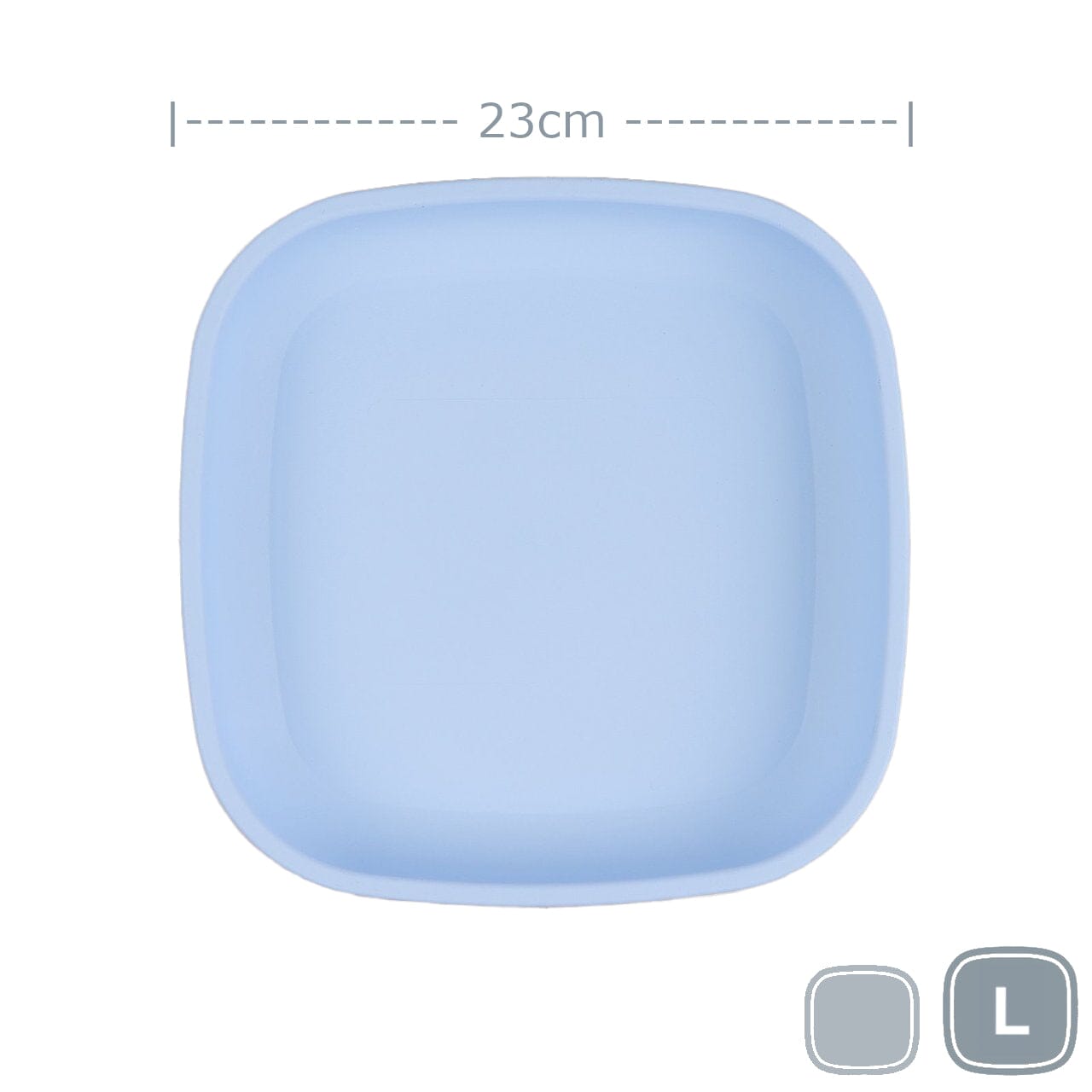 Re-Play Large Flat Plate Mealtime Re Play Ice Blue 