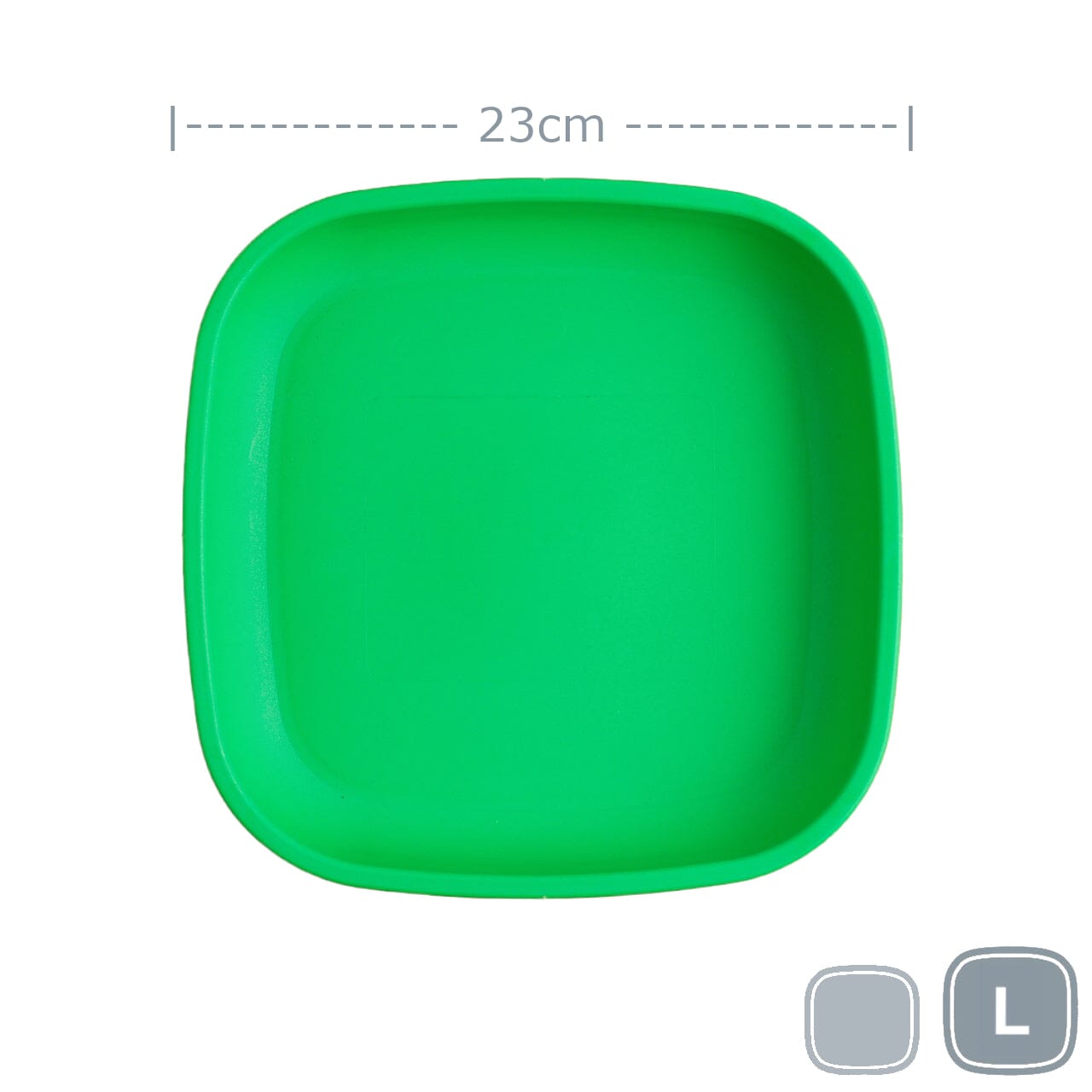 Re-Play Large Flat Plate Mealtime Re Play Kelly Green 