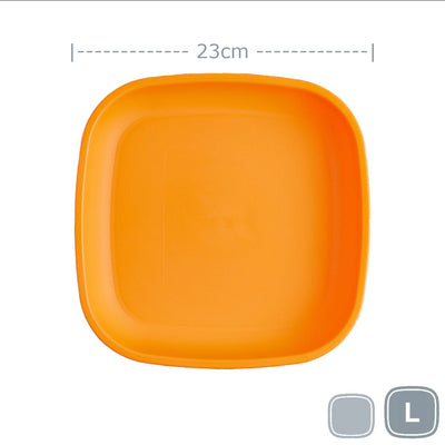 Re-Play Large Flat Plate Mealtime Re Play Orange 
