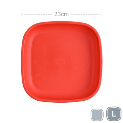 Re-Play Large Flat Plate Mealtime Re Play Red 