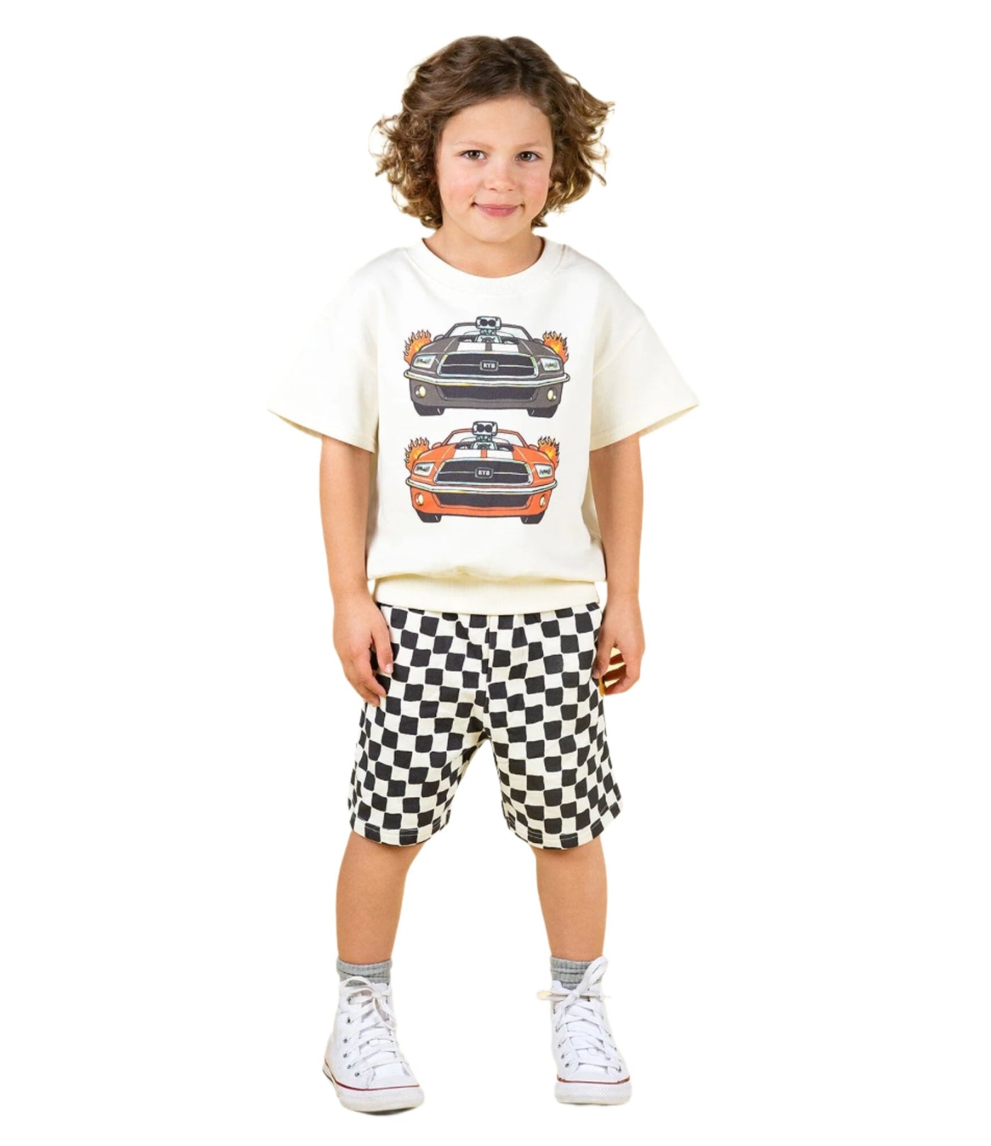 Rock Your Baby - Black Checker Shorts Shorts Rock Your Baby 