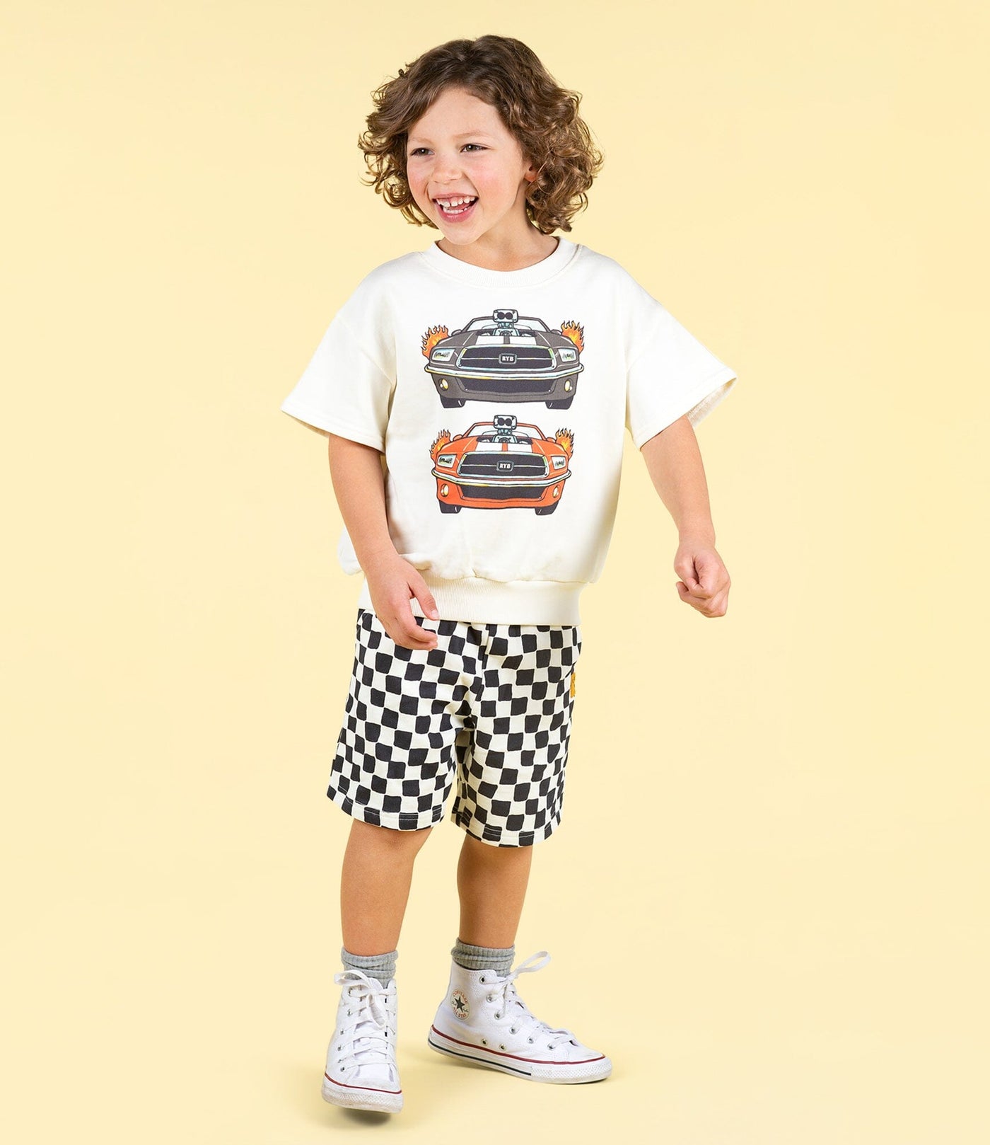 Rock Your Baby - Black Checker Shorts Shorts Rock Your Baby 