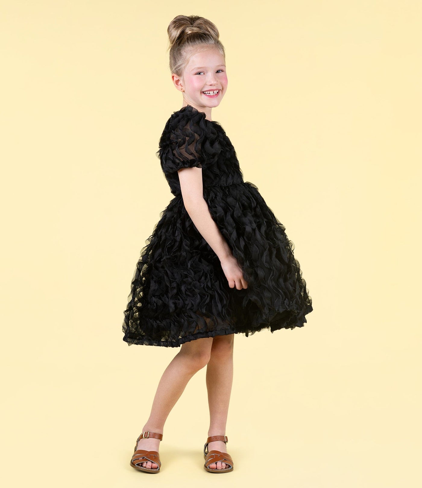 Rock Your Baby - Black Ruffle Tulle Party Dress Tutu Dress Rock Your Baby 